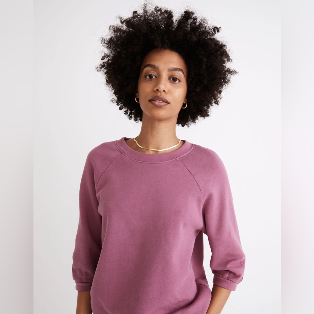 Madewell Pink Sweatshirt Relaxed Fit Crewneck